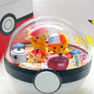 PokeBall Monster Pet pokebolas Pikachu Eevee Bulbasaur Charizard Squirtle DIY светодиодный фигурка на день рождения, рождественские игрушки для подарка - Цвет: DIY Sey C