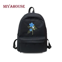 

Miyahouse Canvas Material Backpack For Women Embroidery Design Rucksack For Female Preppy Style High Quality Rucksack Lady
