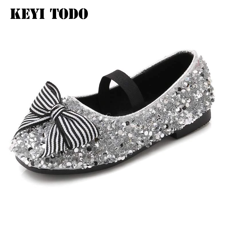 

Girl performing leather princess Shoes Korean version children girl Single shoes Rhinestone girl shoes school Dance Shoe C560