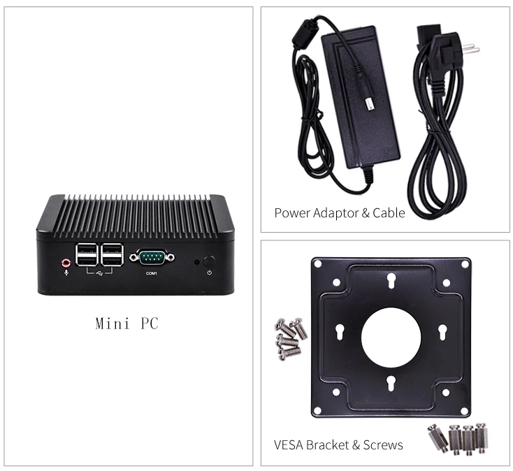 Home Server Linux Mini PC Barebone System Intel Core I5 I3 Prozessor 4 USB Serial Port Desktop Computer
