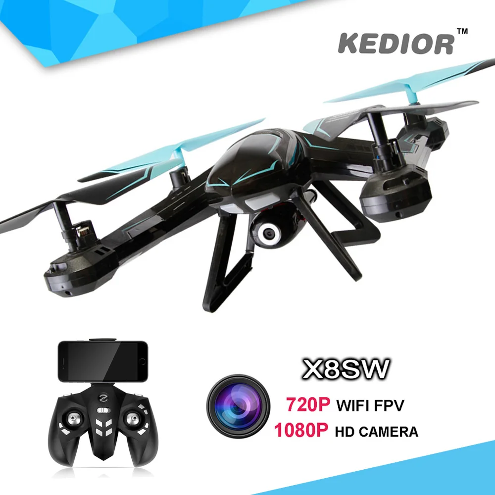 X8SW Fpv Wifi Ufo font b Drone b font with Camera HD Rc Quad copter 2