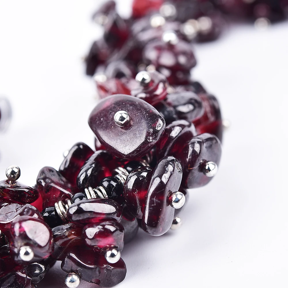 Asingeloo Irregular Garnet Johnstonotite Beads Handmade Bracelets Gift for Women Summer Hot Sale
