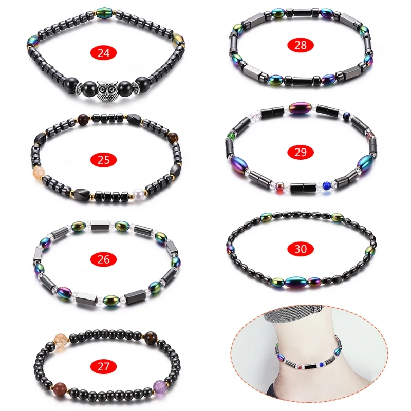 Weight Loss Magnet Anklet Colorful Stone Magnetic Therapy Bracelet Anklet Weight Loss Product Slimming Health Care jewelry