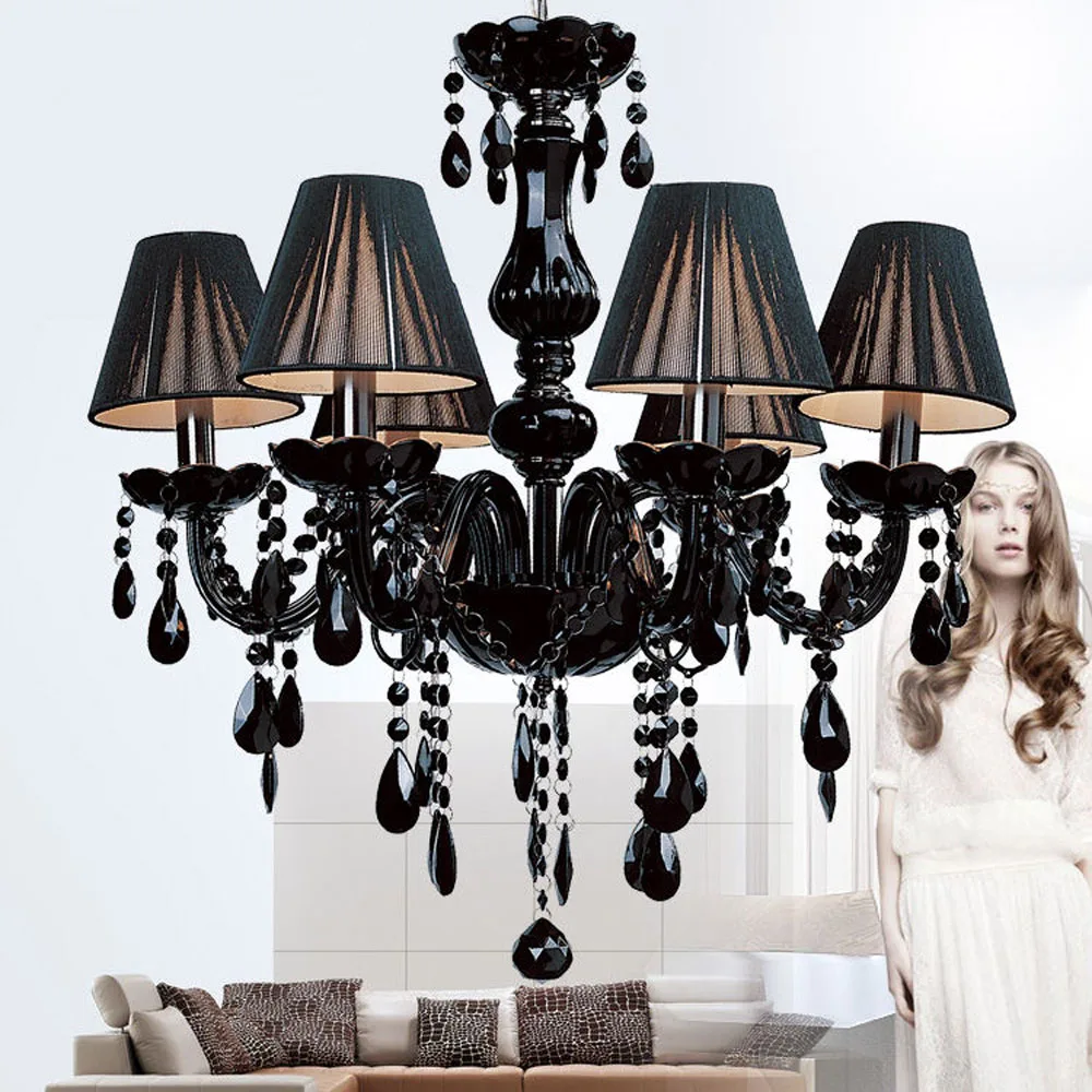 American Modern Simple E14 Vintage black crystal chandelier Modern Lighting 110v-220v Home Lighting Modern glass chandelier crys цена American Modern Simple E14 Vintage black crystal chandelier Modern Lighting 110v-220v Home Lighting Modern glass chandelier crys цены онлайн