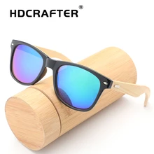 HDCRAFTER классические квадратные солнцезащитные очки Женские бамбуковые деревянные солнцезащитные очки мужские высококачественные Квадратные Зеркальные Солнцезащитные очки Брендовые дизайнерские