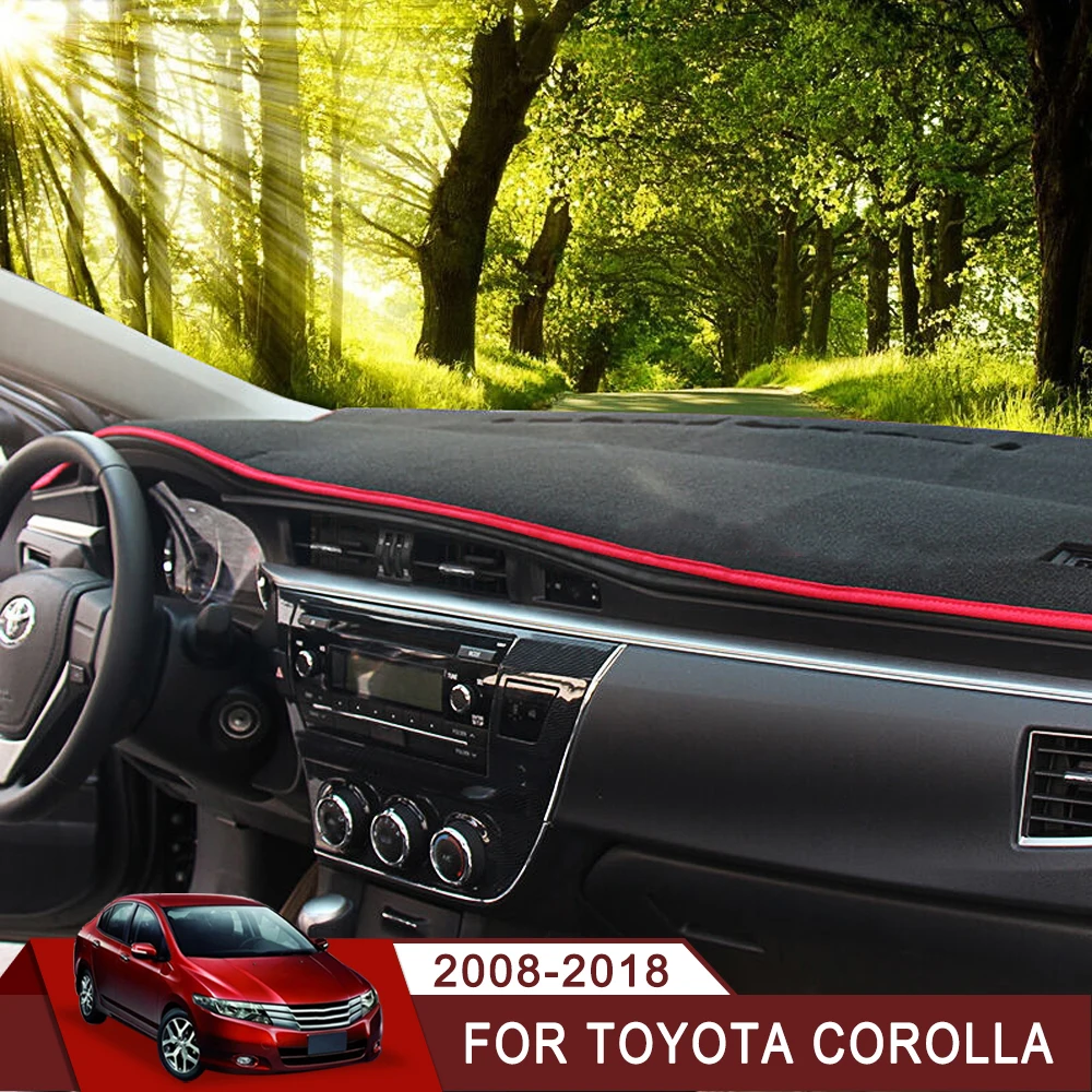 

Car Dashboard Cover Mat Avoid Light Pad Instrument Platform Desk Cushion Carpets For Toyota Corolla 2006 2015 2016 2017 2018