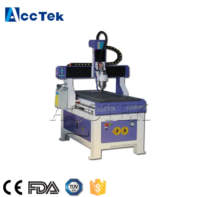 

ACCTEK AKM6090 Cheap ChinaSupplier 3D mini cnc router6090 with Water Cooling Spindle