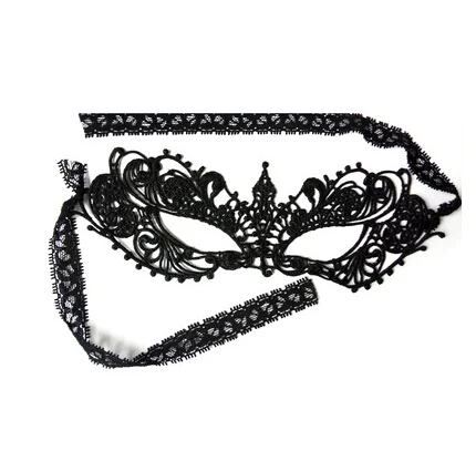 Королева ночного клуба! Сексуальное женское белье Черная кружевная полая маска для глаз костюм женщины-кошки искушение