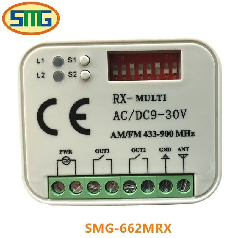 

Scimagic Free Shipping AC DC 12-24V 2 Channel Universal Multi Receiver RX MULTI 300-868 MHz X1