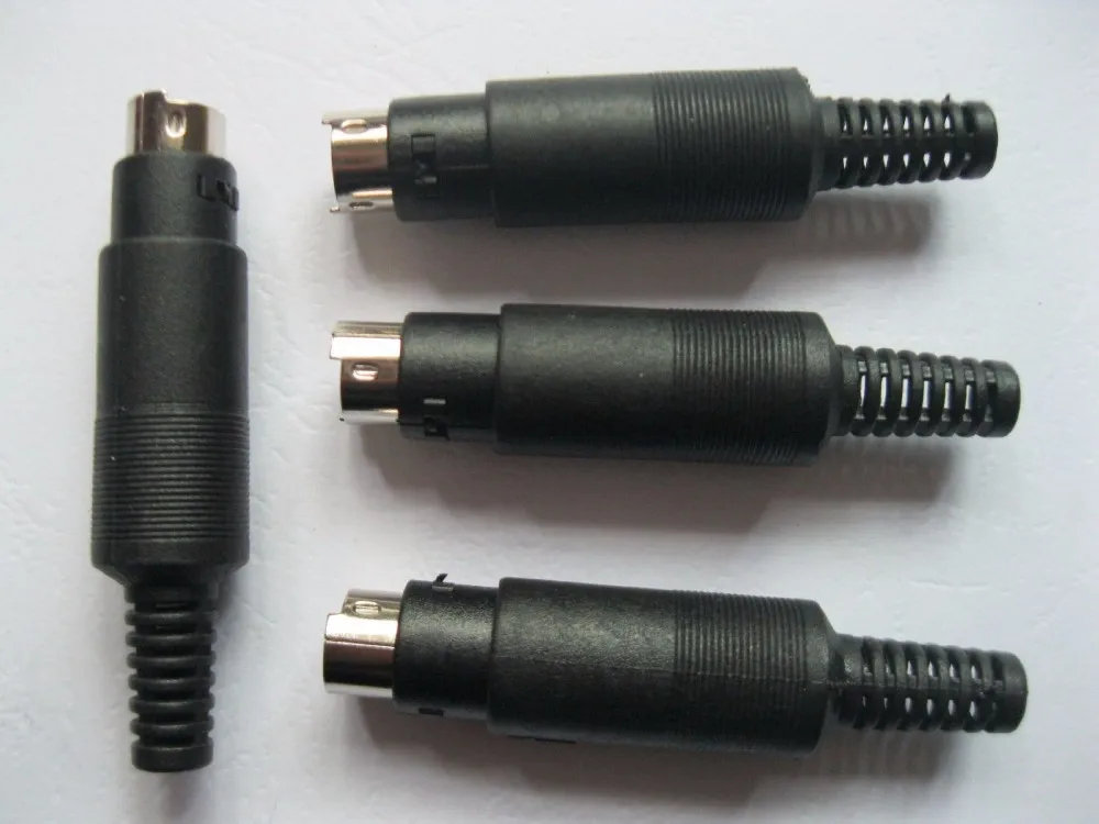 

10pcs DIN Plug Connector 6 Pin Mini w/ Plastic Handle 10 pcs per Lot