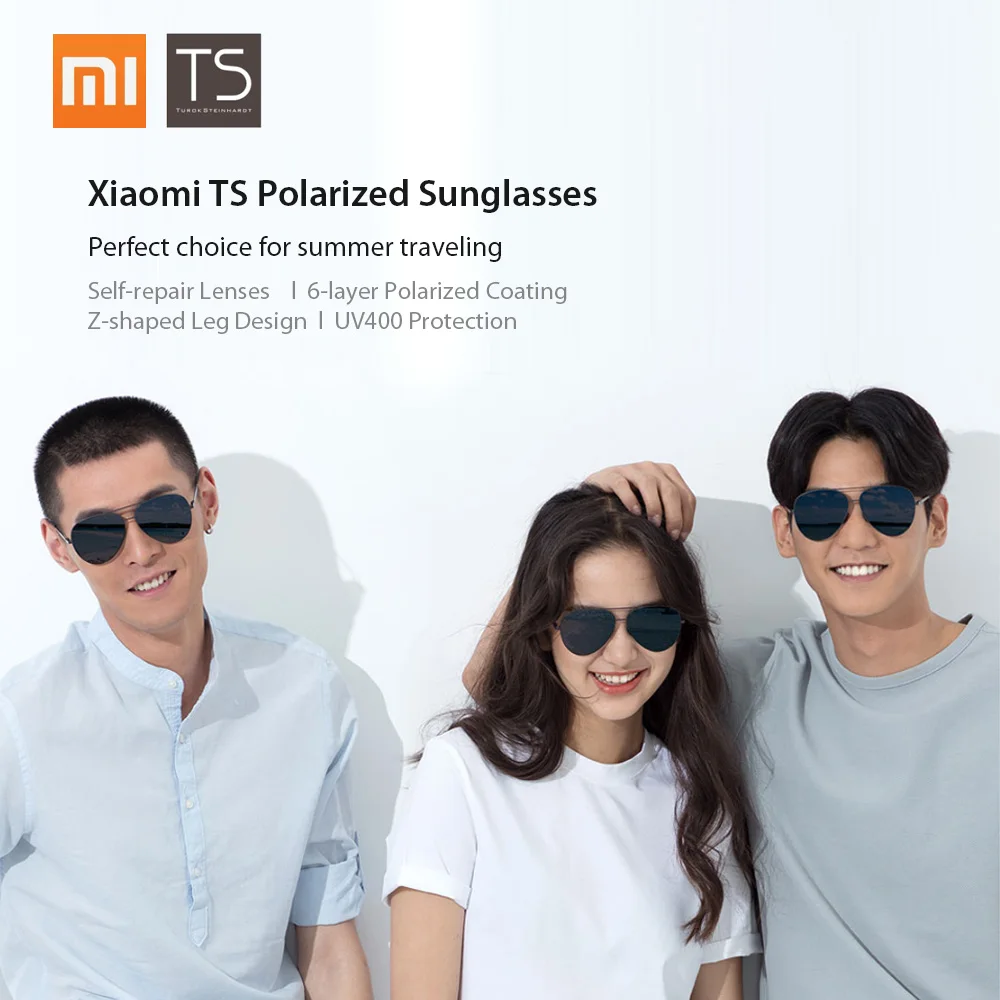 Xiaomi TS солнцезащитные очки поляризационные пилот UV400 Защитные очки для мужчин и женщин для вождения очки для путешествий на открытом воздухе