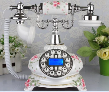 

Antique telephone home vintage fixed telephone/ Hands-free/Blue backlit Caller ID