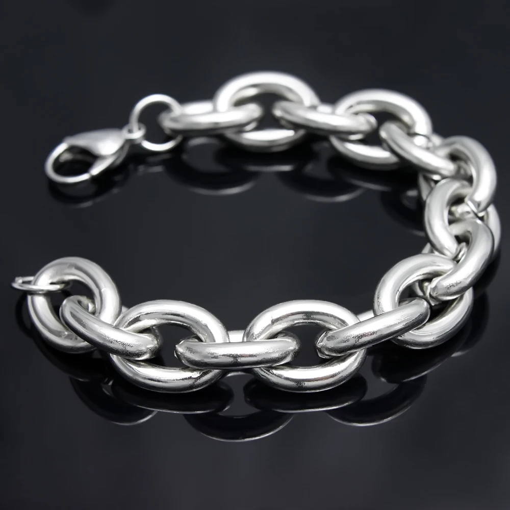Wholesale\ Retail! 23cm*17.5mm 69.5g New Stainless Steel Silver Chains