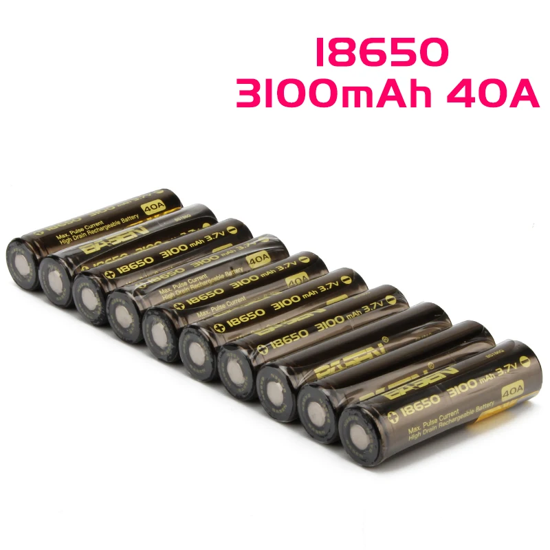 3100 10pcs 4 Basen rechargeable Batteries 18650 30Q 18650 Rechargeable Battery 18650 3.7V Li Ion Pack