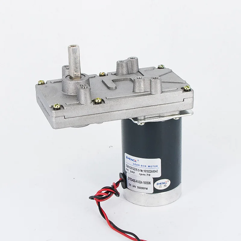 Двигатель ZHENGKE ZGB102FGG DC 12 В 24 14/30/70/150/200 об/мин червь мотор редуктор с большим