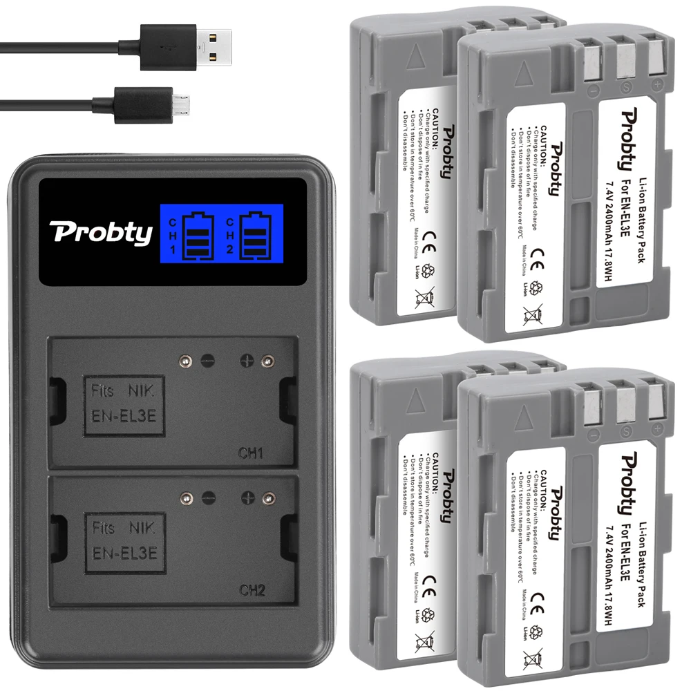 Nikon Z6iii Uwayor Pack EN-EL3e Battery Charger Set For Nikon