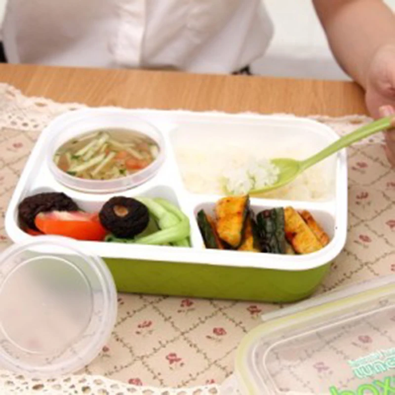 Keythemelife Lunch boxs tableware food container bento Video show with soup bowl children dinnerware DF(China (Mainland))
