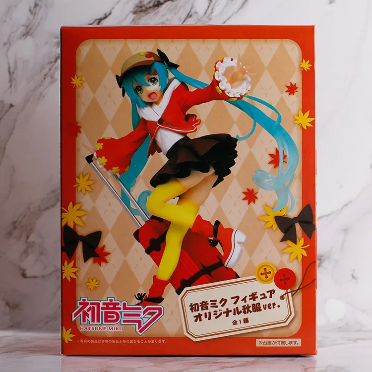 17 см осенняя одежда idol Hatsune Miku чемодан для багажа ПВХ фигурку Милая модель девочки