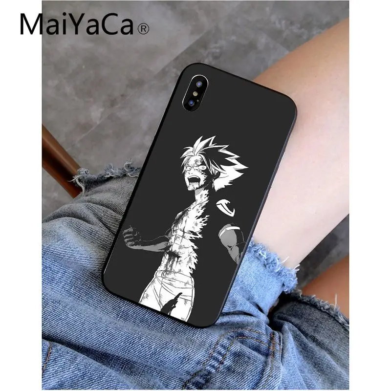 MaiYaCa Феи хвост черный ТПУ мягкий силиконовый телефон чехол для iPhone 8 7 6 6 S Plus 5 5S SE XR X XS MAX Coque Shell