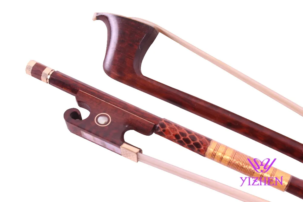 

One Violin Bow Ox horn F rog Brazilwood Round Stick New 4/4 1 pcs XS-017