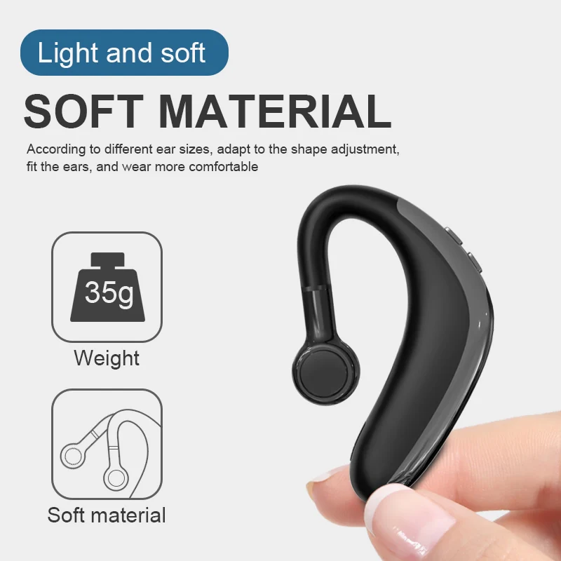 

H500 Bluetooth V5.0 Drive Earphones Wireless Hook Design Comfortable Mobile Phone Alternate Headphone For Left/Right Ear Headset