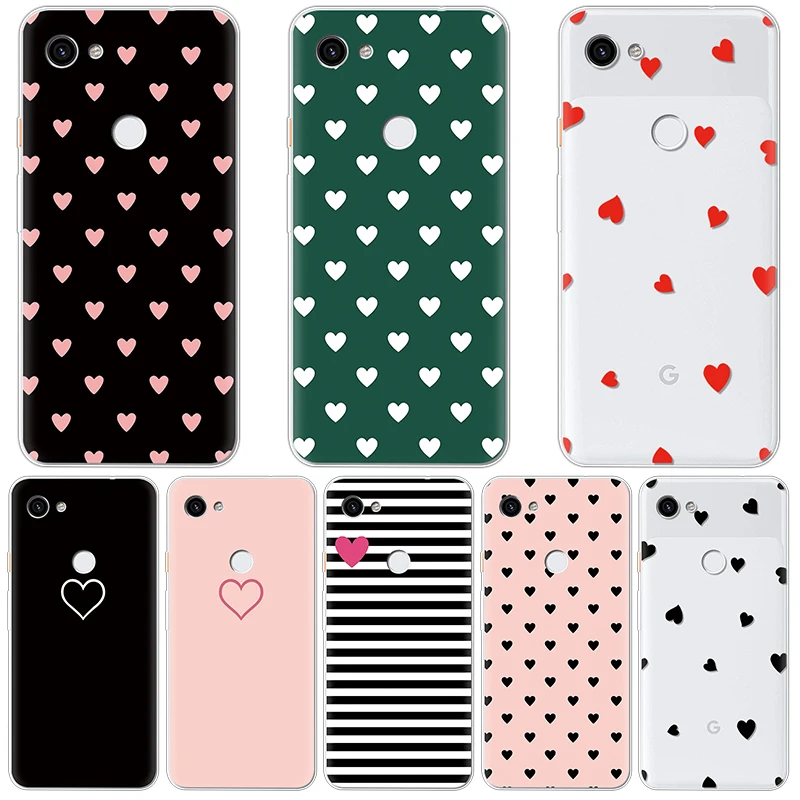 Чехол Love Heart Girl для Google Pixel 3a XL прозрачный тонкий мягкий чехол из ТПУ Роскошный с