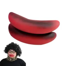 Толстый и большой красные губы Хэллоуин Шутки реквизит Детский костюм для вечеринок аксессуар