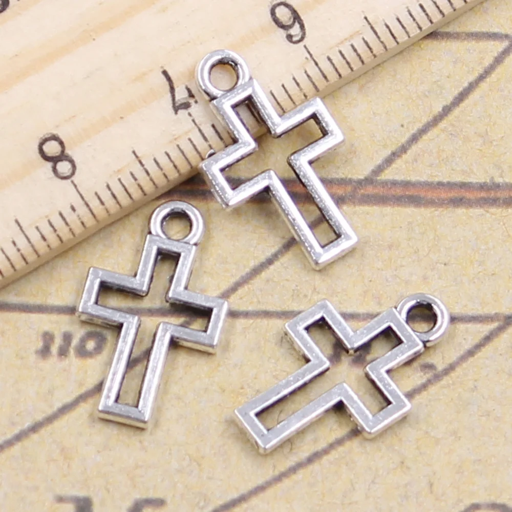 30pcs/lot Charms Hollow Lovely Cross 17x10mm Antique Silver Color Pendants Making DIY Handmade Tibetan Finding Jewelry Bracelet 30pcs/lot Charms Hollow Lovely Cross 17x10mm Antique Silver Color Pendants Making DIY Handmade Tibetan Finding Jewelry Bracelet