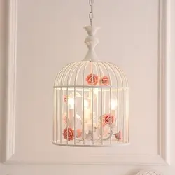 Железная подвеска в виде птичьей клетки светло-белый пасторальный внутренний Декор подвесные лампы для ресторана столовая одежда магазин