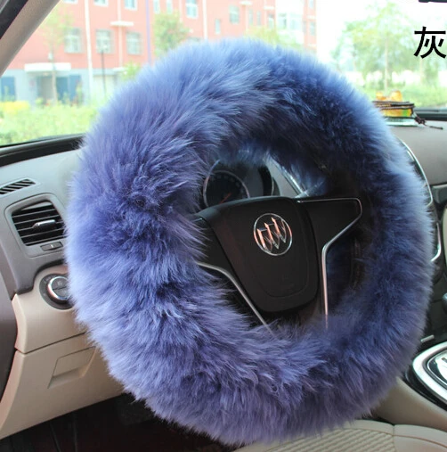 3pes Pure wool cover car wool steering 