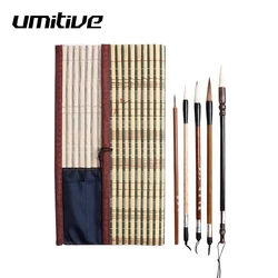 Umitive 5Pcs/Set Traditional Chinese Calligraphy Brushes Set For Woolen and Wolf's Hair Writing Art Painting Supplies