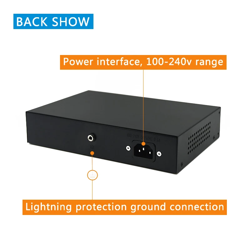 10(8+2) port Gigabit PoE Switch Network 1000Mbps Smart Ethernet Switch 48v