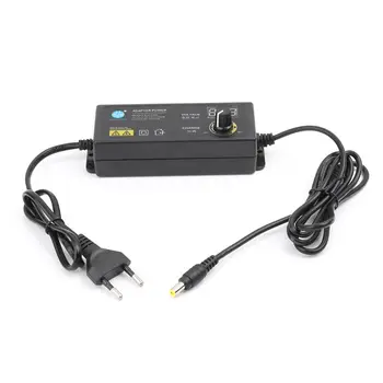 

Adjustable Power Adapter with Voltage Digital Display Screen 3V-12V 5A EU Plug