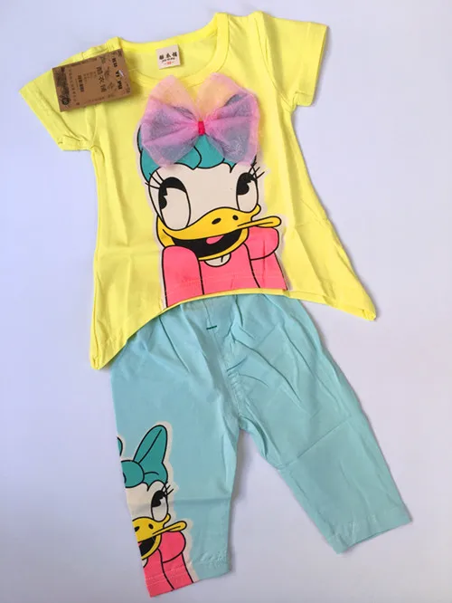 

free shipping (1piece /lot) 100% cotton 2019 sport baby girl SUITS(001) short pant + short sleeve top 0-5 year old 73-120cm