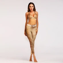 Новинка года, пеньковая веревка, наборы для йоги, конопляная аналоговая Золотая печать, Йога, фитнес-набор, сексуальный спортивный костюм, наряд для спортзала, женская одежда для тренировок