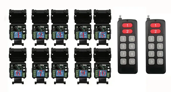 DC 12V 1CH RF беспроводной переключатель системы дистанционного управления