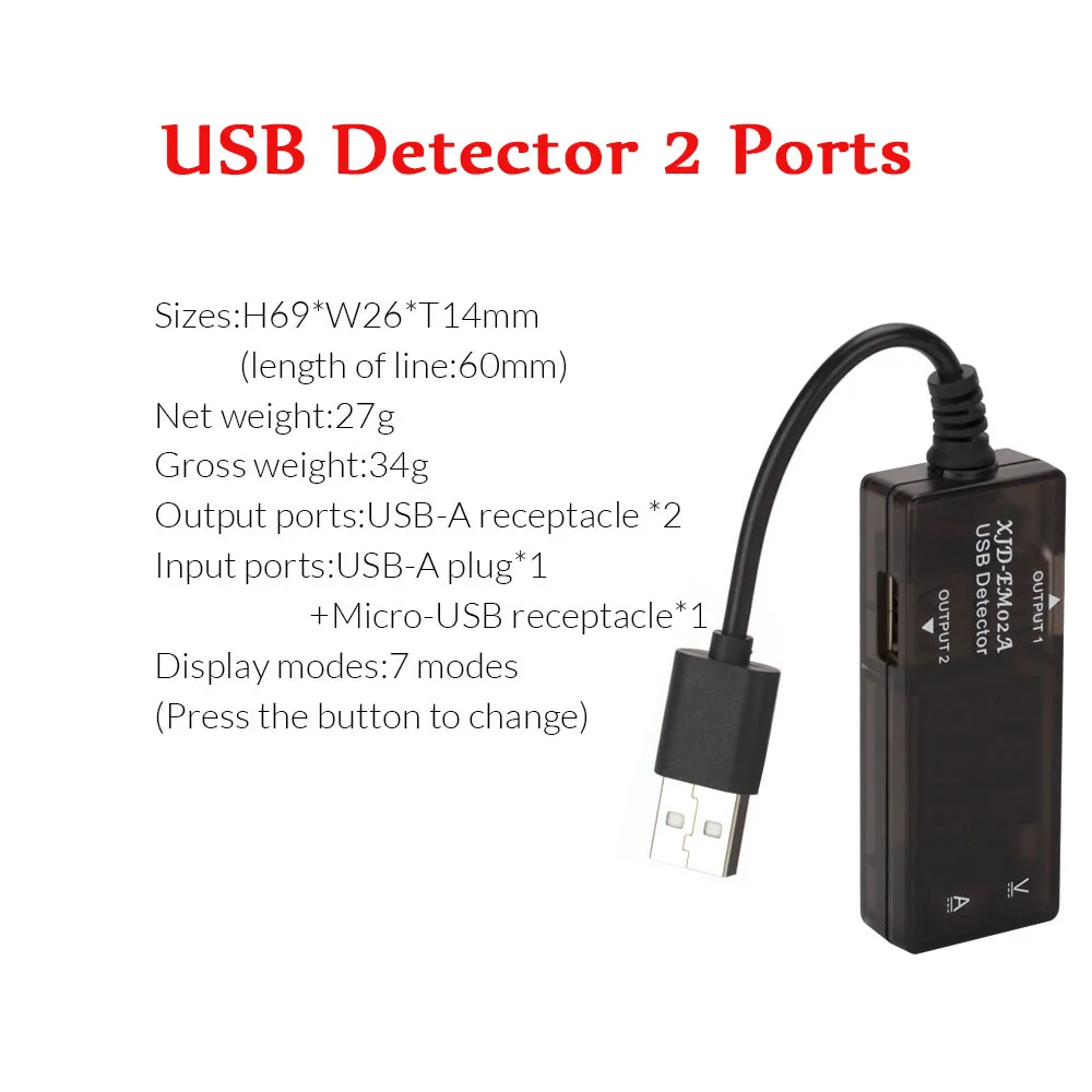 Coil Father USB Detector Mobile Power Current Voltmeter Ammeter Voltage
