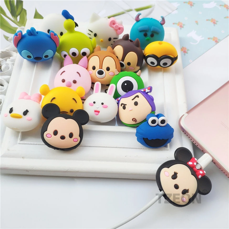 TSUM фигурный кабель протектор для IPhone Lightning type C Micro USB линия данных силиконовая бобина для samsung Xiaomi Huawei, OPPO