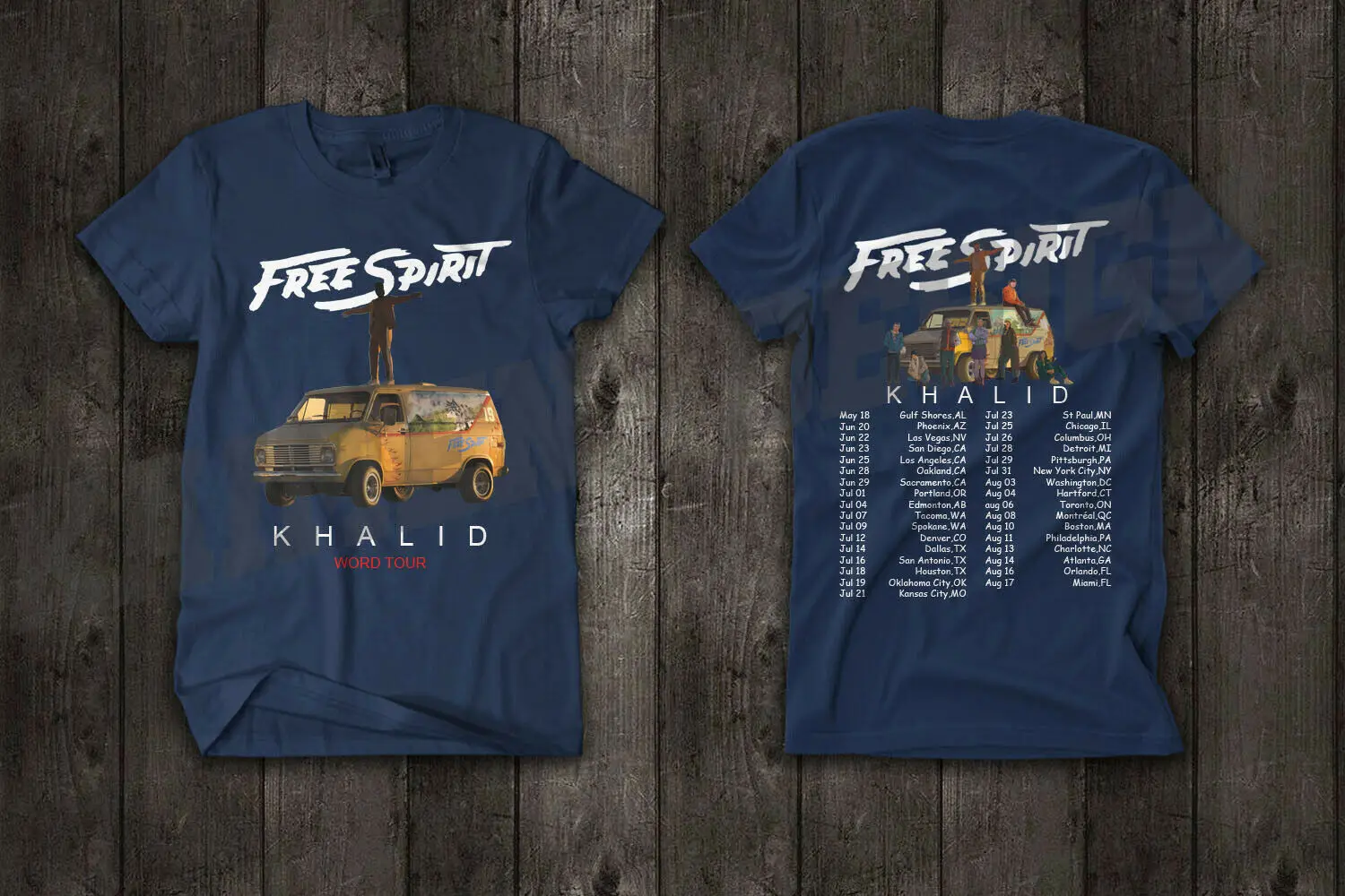 

Khalid Free Spirit World Tour 2019 T shirt Jildan