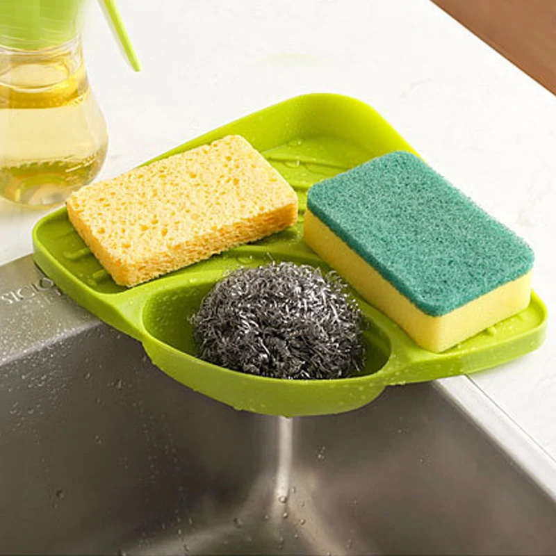 

Multipurpose Corner Sink Wash Basin Storage Organizer Rack Tray Shelf Sponge Spoons Brush Soap Scrub Lotion Bottle Holder