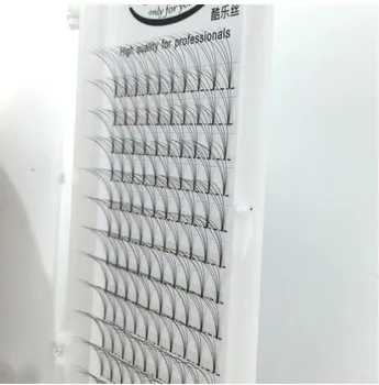 

New 4D curl Mink Lash Hot Selling Eyelash Individual Extensions Russian Volume Eyelashes Extension Short Stem Pre made Fans C D