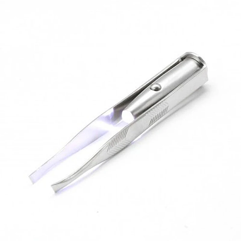 YOST Stainless Steel Eyelashes Eyebrow Tweezer + LED Lightin Eyebrow