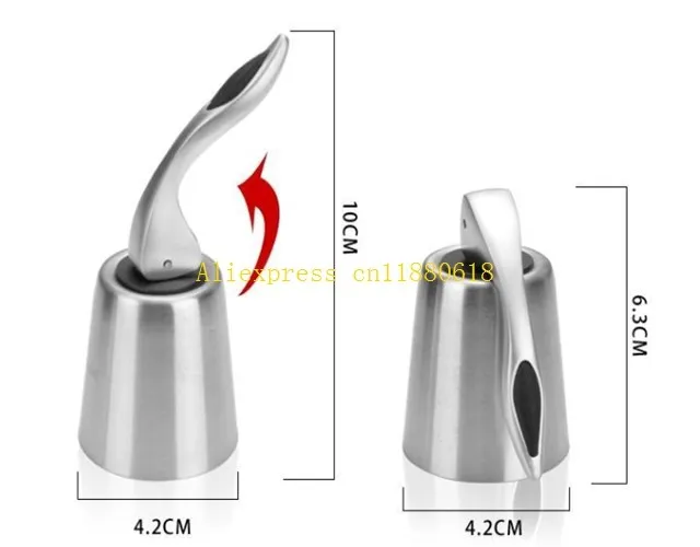 500 шт./лот Нержавеющая сталь герметичные красное вино бутылки Носик ликворотока Фиксаторы Pour Кепки