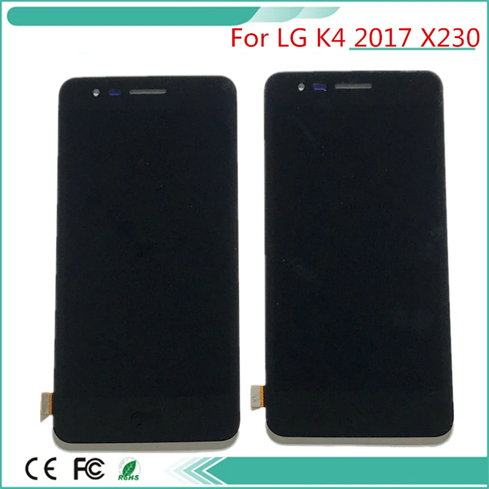 ЖК-дисплей для LG K4 2017 X230 дигитайзер сенсорного экрана с черным цветным комплектом