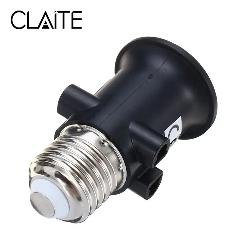 CLAITE AC100 240V 4A PBT огнестойкий E27 адаптер лампы держатель цоколя с европейской