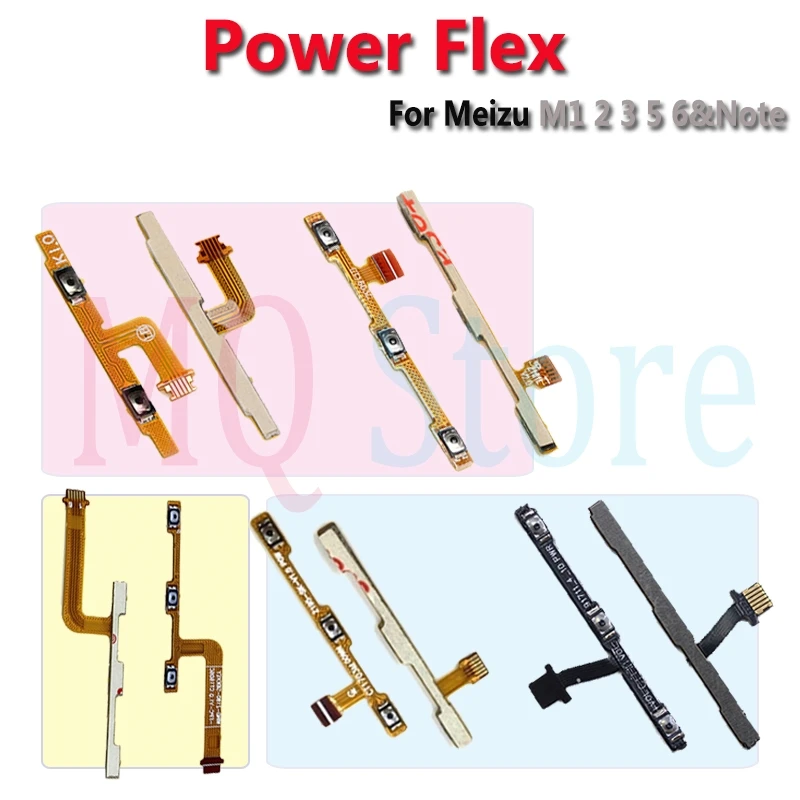 

For Meizu M1 M2 M3 M3s M5 M5s M6 Note Metal U10 U20 Mobile Phone Parts 100% New Volume Switch On Off Button Key Power Flex Cable