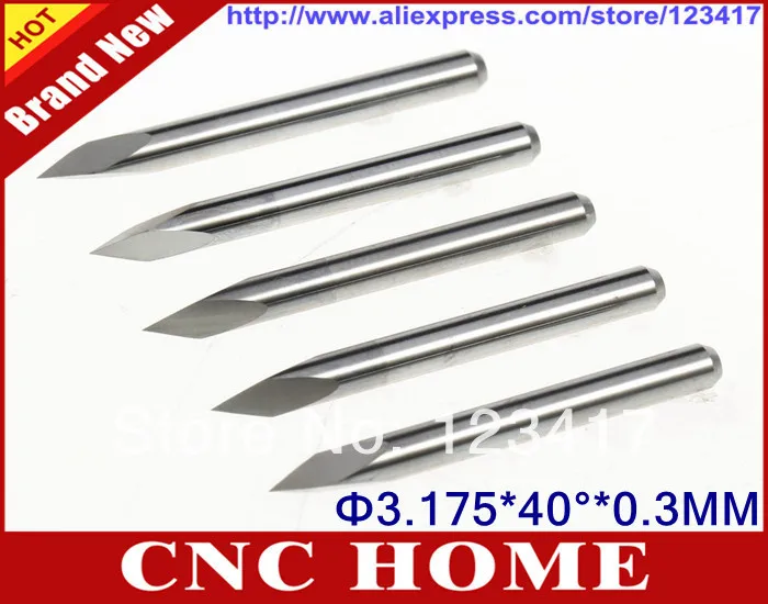 

Free Ship 3.175MM 40Degree 0.3MM Carbide CNC Router Bits, Set Cutters, Millinging Cutting Tool for CNC Engraving Carving Machine
