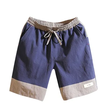 

2019 NEW Summer Men cotton Casual Shorts Trunks Fitness Workout Beach Shorts Man Breathable Cotton Gym Short Trousers 5.10