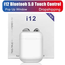 I12 Tws Bluetooth 5,0 наушники, мини беспроводные гарнитуры, настоящие беспроводные стерео наушники для Iphone Android телефонов