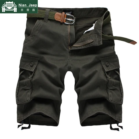 2019 Summer Cargo Shorts Men Military Solid Breathable Mens Shorts High Quality Outwear Multi-pocket short homme Plus size 29-44 Pakistan